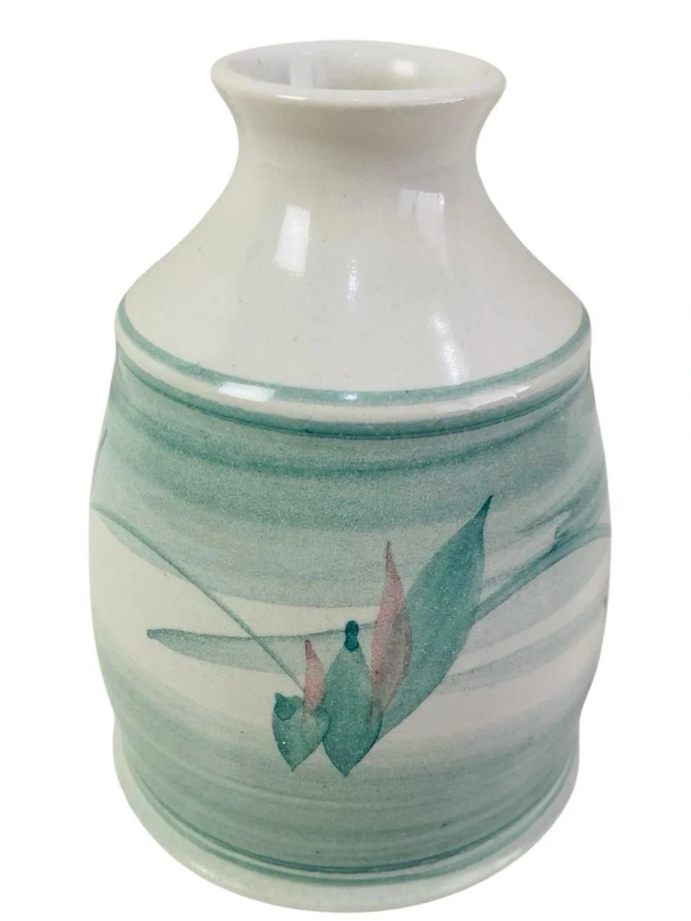 Ken Foster Signed Vintage Hand Painted Ceramic Vase 5” x 4”
